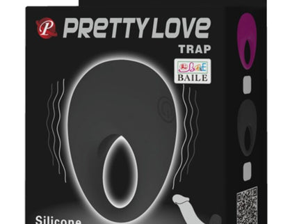 PRETTY LOVE - TRAP VIBRATOR RING BLACK