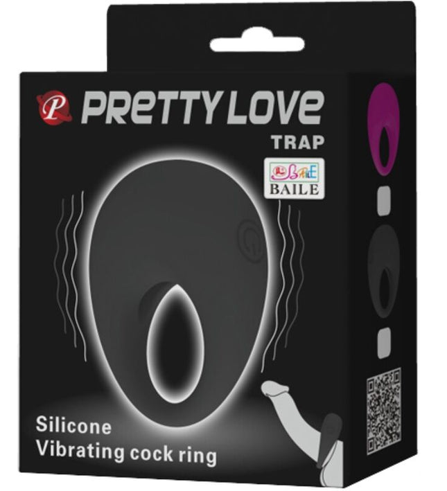 PRETTY LOVE - TRAP VIBRATOR RING BLACK