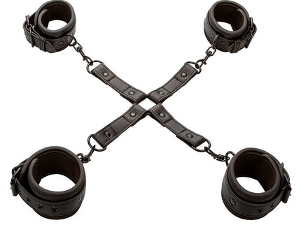 CALEXOTICS - NOCTURNAL HOG TIE CONNECTOR CUERO AJUSTABLE BLACK