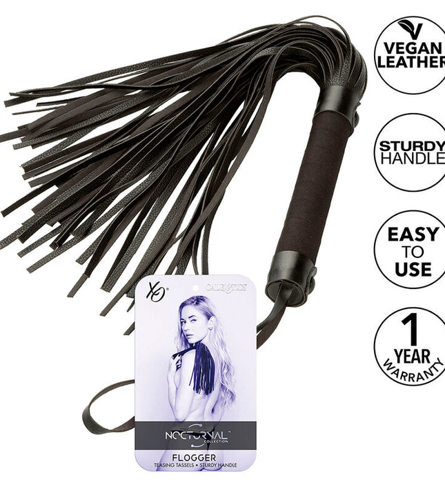 CALEXOTICS - NOCTURNAL FLOGGER LEATHER BLACK