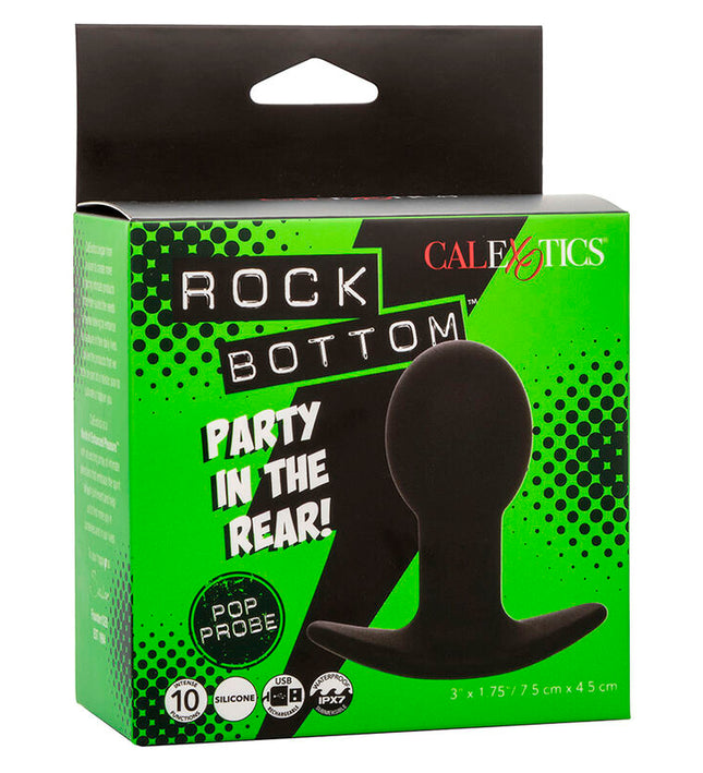 CALEXOTICS - ROCK BOTTOM ANAL PLUG 10 VIBRATIONS SILICONE BLACK
