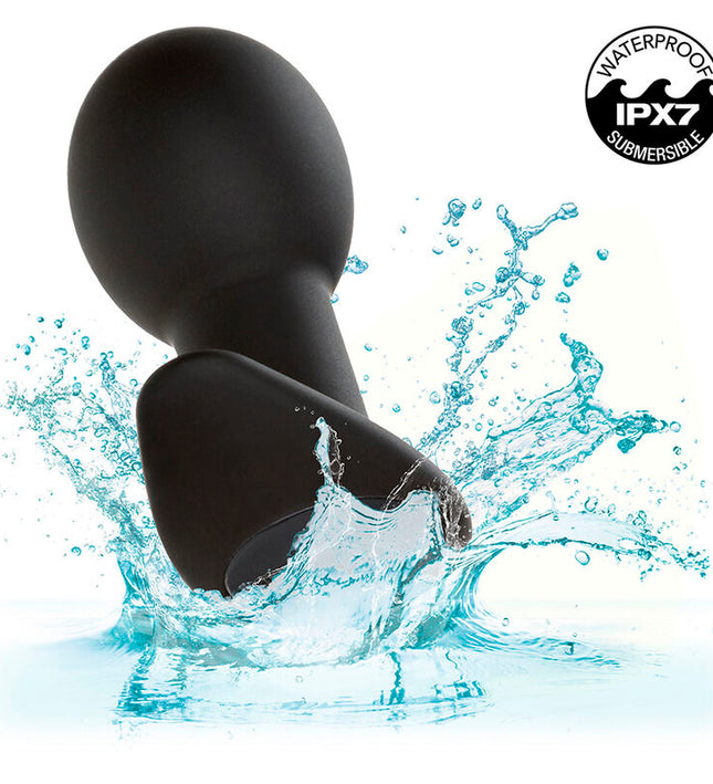 CALEXOTICS - ROCK BOTTOM ANAL PLUG 10 VIBRATIONS SILICONE BLACK