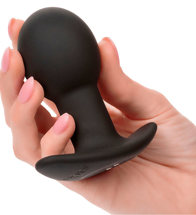 CALEXOTICS - ROCK BOTTOM ANAL PLUG 10 VIBRATIONS SILICONE BLACK