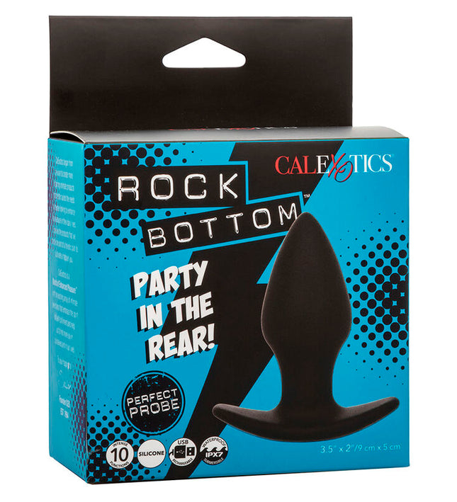 CALEXOTICS - ROCK BOTTOM PERFECT ANAL PLUG 10 VIBRATIONS SILICONE BLACK