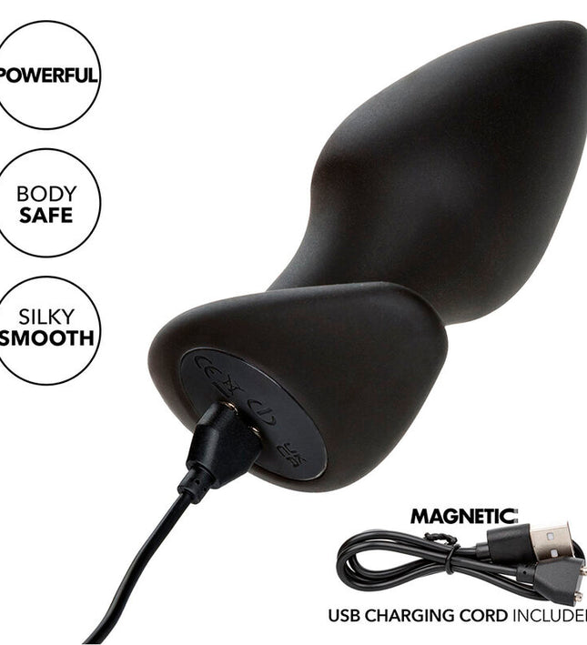 CALEXOTICS - ROCK BOTTOM PERFECT ANAL PLUG 10 VIBRATIONS SILICONE BLACK