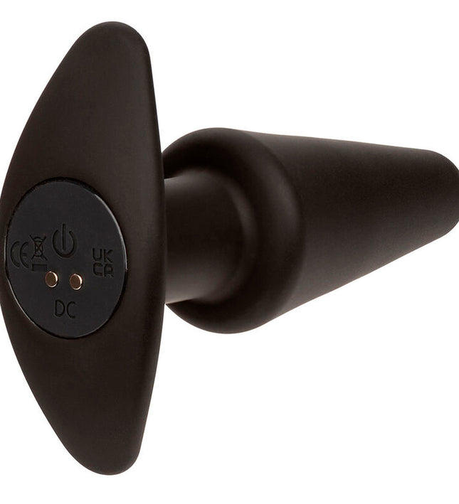 CALEXOTICS - ROCK BOTTOM TAPERED ANAL PLUG 10 VIBRACIONES SILICONE BLACK