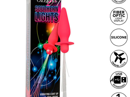 CALEXOTICS - SOUTHERN LIGHTS LIGHT UP ANAL PLUG 10 VIBRATIONS SILICONE PINK