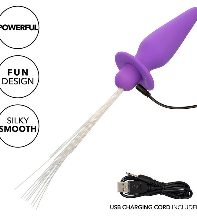 CALEXOTICS - SOUTHERN LIGHTS LIGHT UP ANAL PLUG 10 VIBRATIONS SILICONE PURPLE