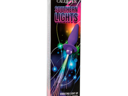 CALEXOTICS - SOUTHERN LIGHTS LIGHT UP ANAL PLUG 10 VIBRATIONS SILICONE PURPLE
