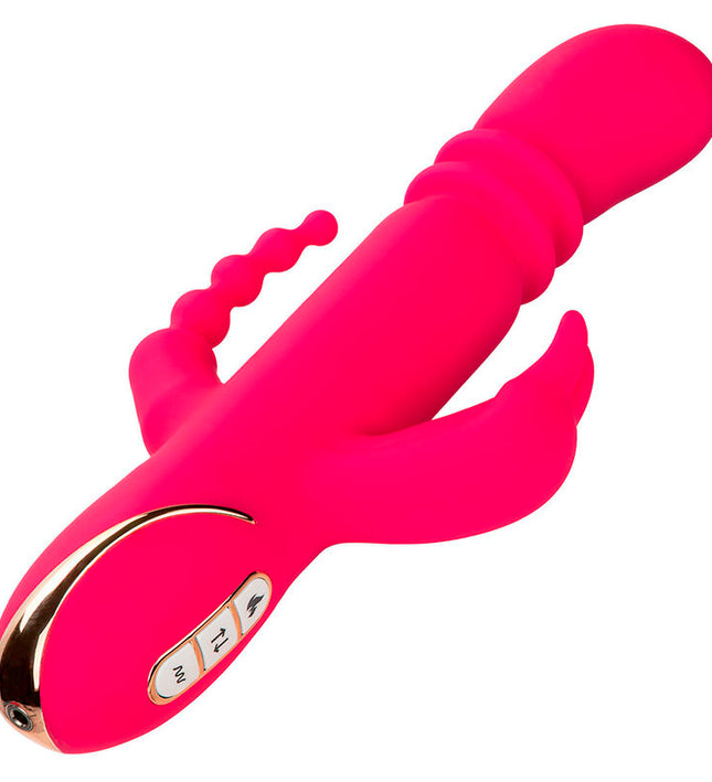 CALEXOTICS - JACK FANTASY TRIPLE HEATED VIBRATOR RABBIT PINK