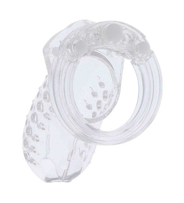 HIDDEN DESIRE - EXTREME CHASTITY COCK CAGE ACRYLIC ADJUSTABLE CLEAR