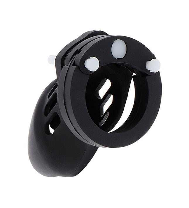 HIDDEN DESIRE - EXTREME CHASTITY COCK CAGE SILICONE SIZE S BLACK