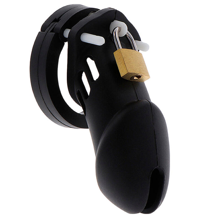 HIDDEN DESIRE - EXTREME CHASTITY COCK CAGE SILICONE SIZE L BLACK