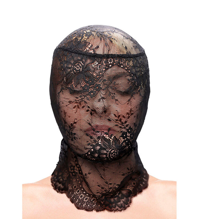 NS NOVELTIES - FETISH & FASHION LACE HOOD BLACK