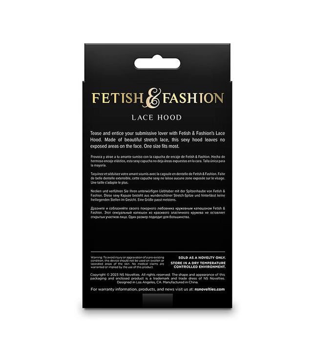 NS NOVELTIES - FETISH & FASHION LACE HOOD WHITE