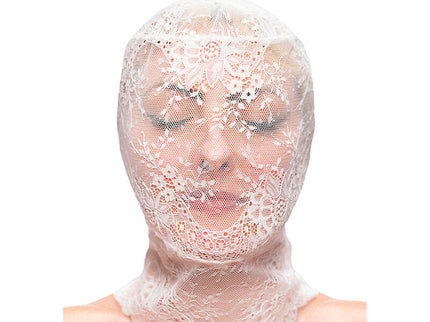 NS NOVELTIES - FETISH & FASHION LACE HOOD WHITE