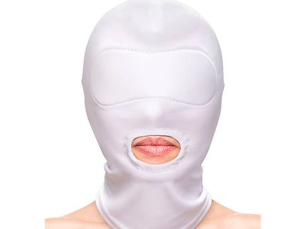 NS NOVELTIES - FETISH & FASHION MOUTH HOOD NYLON WHITE