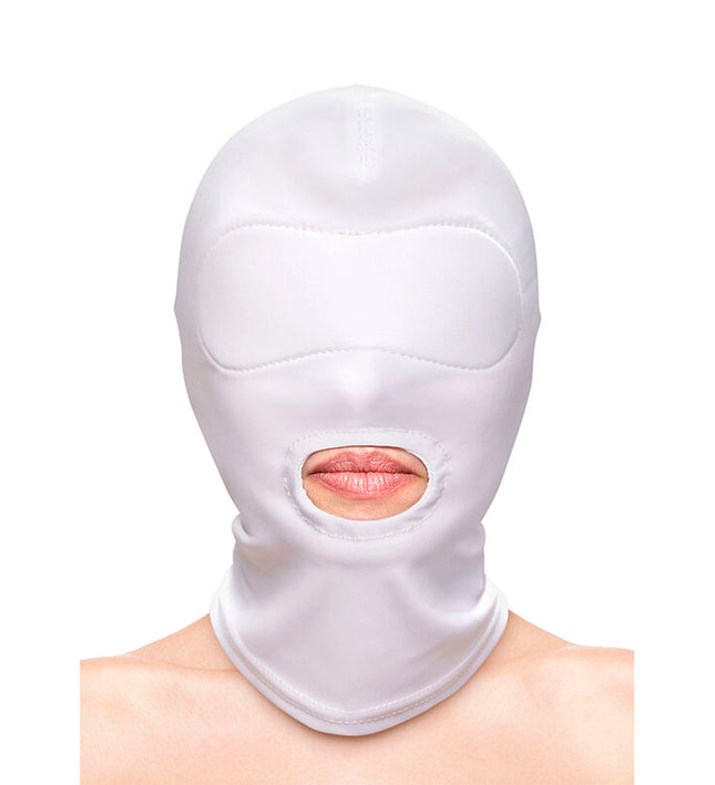 NS NOVELTIES - FETISH & FASHION MOUTH HOOD NYLON WHITE