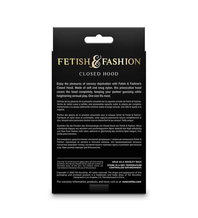 NS NOVELTIES - FETISH & FASHION CLOSED HOOD NYLON WHITE