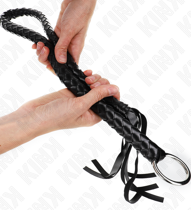 KINK - SNAKE WHIP WITH BLACK HAND RING 65 CM
