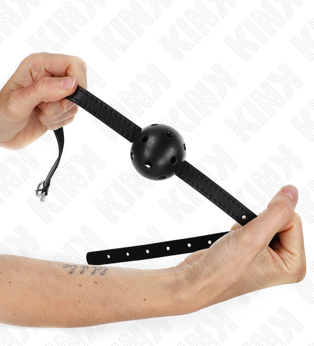 KINK - SIMPLICITY BLACK BREATHABLE BALL 4.5 CM GAG 62 x 1.5 CM