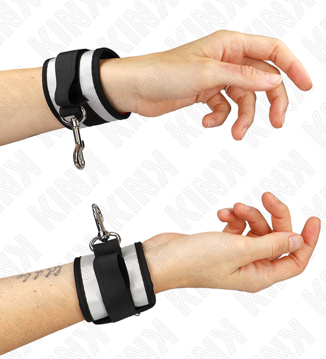KINK - NEOPRENE WRIST CUFFS GREY 23 X 5 CM