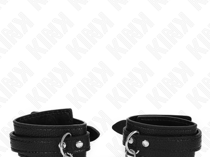 KINK - SNAKE PATTERN WRIST RESTRAINTS BLACK ADJUSTABLE 20-28 CM X 5.4 CM