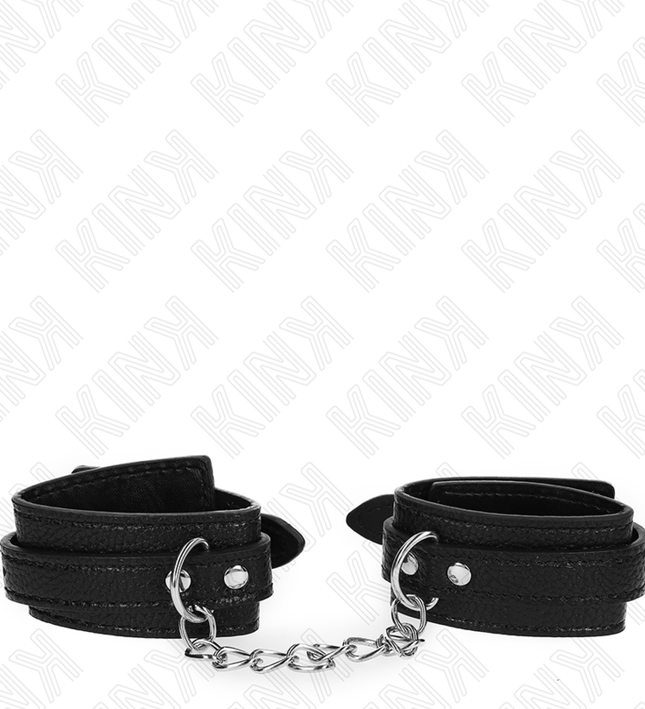 KINK - SNAKE PATTERN WRIST RESTRAINTS BLACK ADJUSTABLE 20-28 CM X 5.4 CM
