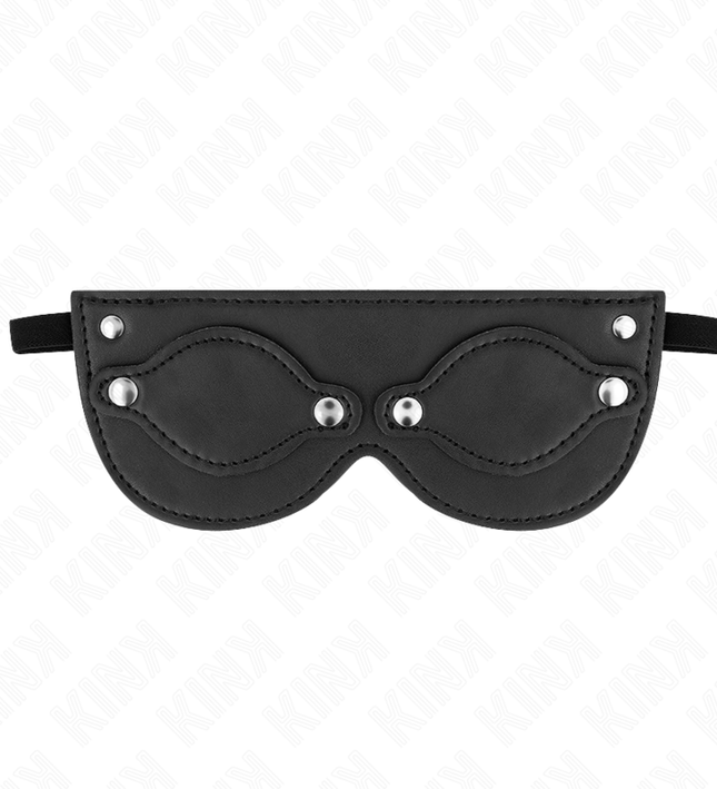 KINK - LEATHERETTE MASK WITH DETACHABLE EYE COVERS 22 x 9 CM