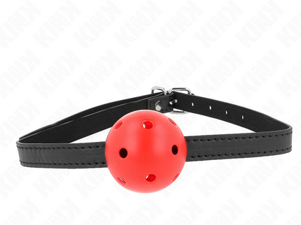 KINK - SIMPLICITY RED BREATHABLE 4.5 CM BALL GAG 62 x 1.5 CM