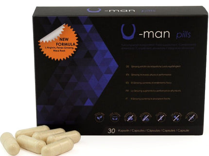 500 COSMETICS - U-MAN ENHANCES PENIS SIZE AND SEXUAL POWER - 30 CAPSULES