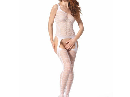 PASSION - BS 104 BODYSTOCKING WHITE ONE SIZE