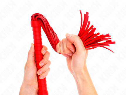 KINK - WHIP WITH RED TEXTURED HANDLE 48.5 CM
