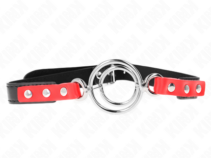 KINK - GAG WITH MULTIPLE O-RINGS 4 / 4.8 CM RED 38 X 56 CM