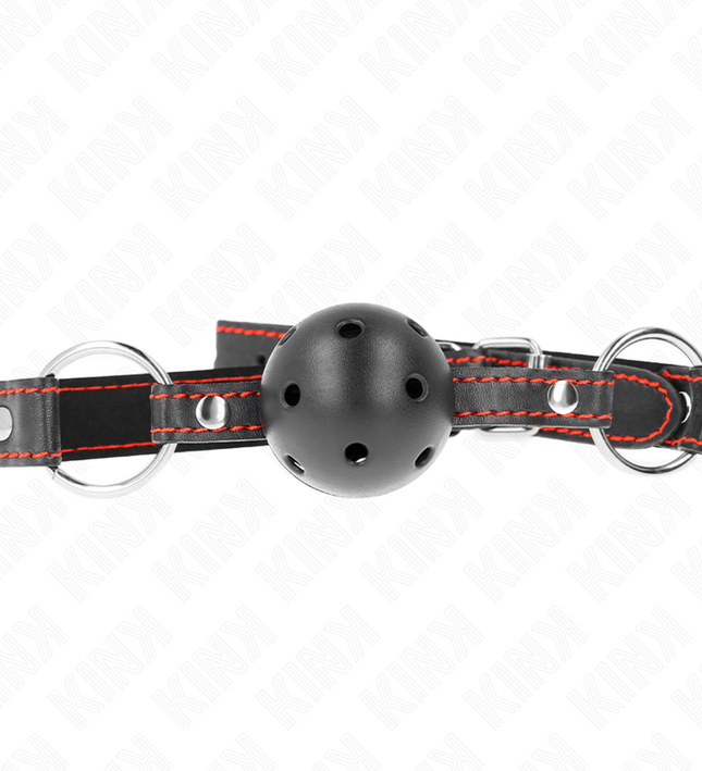 KINK - HOLLOW HARD BLACK BALL GAG MODEL 2 65 x 2.5 CM