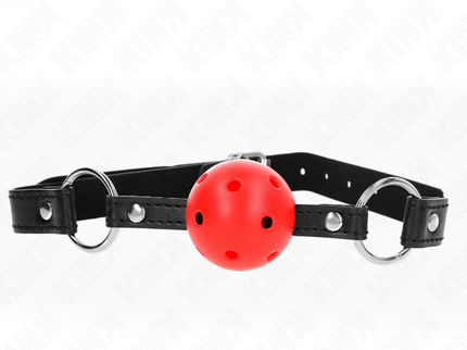 KINK - HOLLOW HARD RED BALL 4.5 CM GAG MODEL 1 63.5 X 2 CM