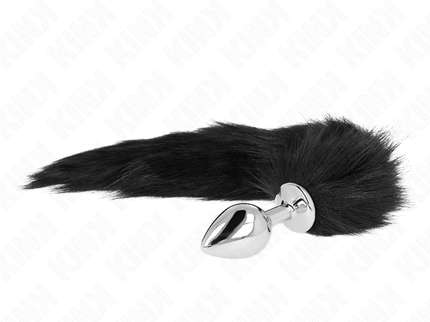 KINK - ANAL PLUG SIZE M 8 X 3.5 CM WITH SYNTHETIC TAIL 40 CM BLACK