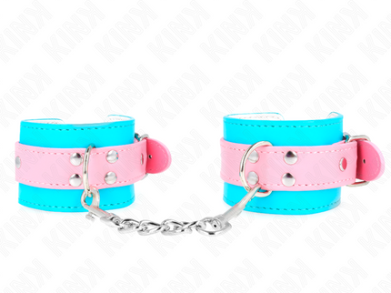 KINK - CUTE WRIST RESTRAINTS BLUE / PINK ADJUSTABLE 16-28 CM X 5 CM