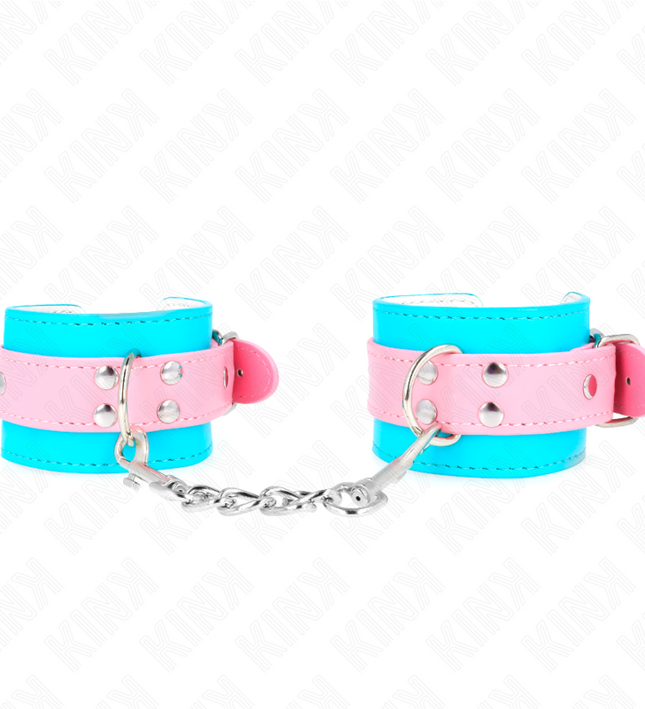 KINK - CUTE WRIST RESTRAINTS BLUE / PINK ADJUSTABLE 16-28 CM X 5 CM
