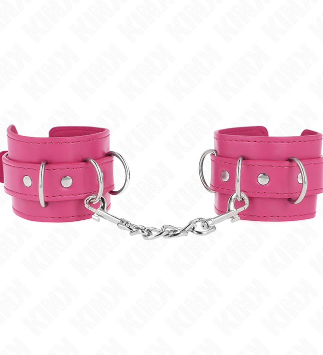 KINK - 3 D-RING WRIST RESTRAINTS ADJUSTABLE PINK 17.5-25 CM X 6 CM