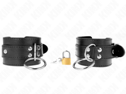 KINK - O-RING LOCKED WRIST RESTRAINTS BLACK ADJUSTABLE 20-28 CM X 5.5 CM