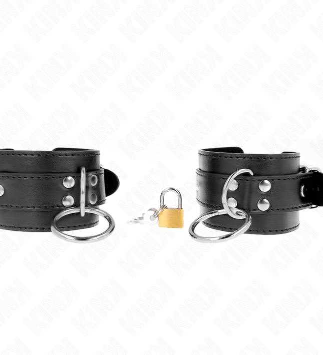 KINK - O-RING LOCKED WRIST RESTRAINTS BLACK ADJUSTABLE 20-28 CM X 5.5 CM