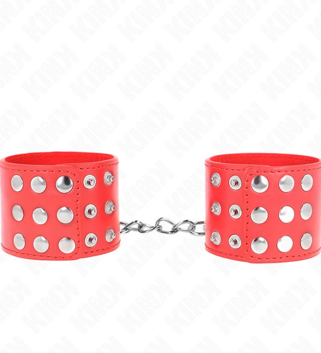 KINK - WRIST RESTRAINTS WITH SNAP FASTEN RED ADJUSTABLE 19-24 CM X 5.5 CM