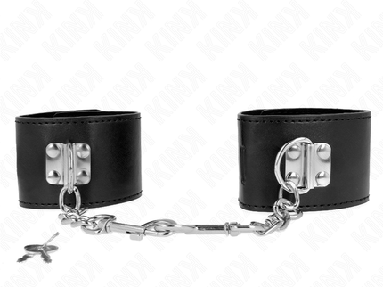 KINK - WRIST RESTRAINTS WITH PADLOCK CLOSURE BLACK ADJUSTABLE 16-23 CM X 5.5 CM