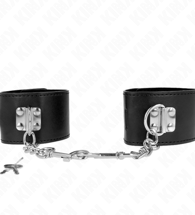 KINK - WRIST RESTRAINTS WITH PADLOCK CLOSURE BLACK ADJUSTABLE 16-23 CM X 5.5 CM