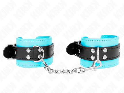 KINK - HOOK WRIST RESTRAINTS BLUE FUR LINED ADJUSTABLE 20-28 CM X 5.5 CM