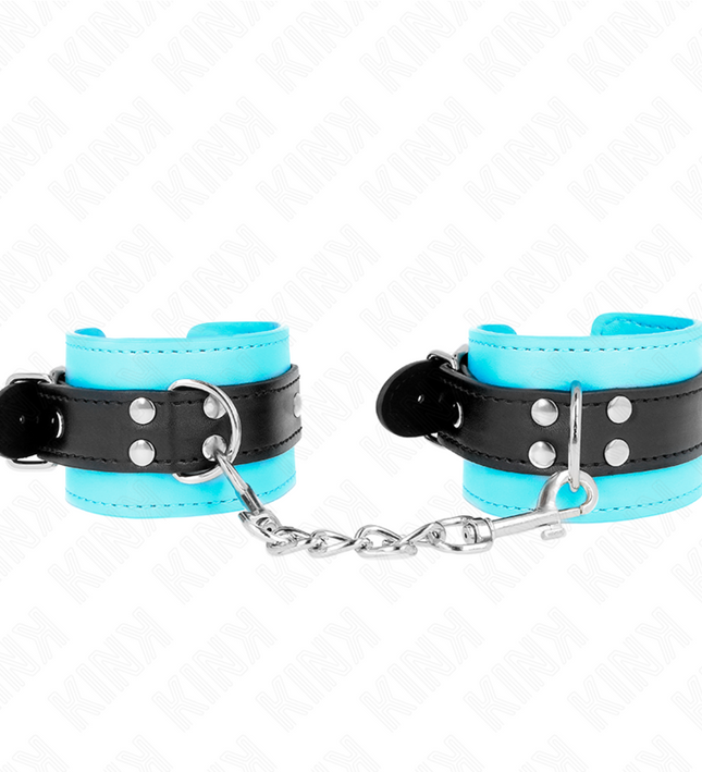 KINK - HOOK WRIST RESTRAINTS BLUE FUR LINED ADJUSTABLE 20-28 CM X 5.5 CM
