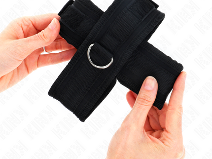 KINK - CROSS CUFFS BLACK 34 X 5.5 CM