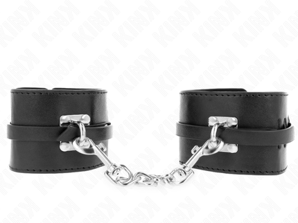 KINK - DELUXE LOCKING WRIST RESTRAINTS BLACK ADJUSTABLE 14.5-21 CM X 6 CM