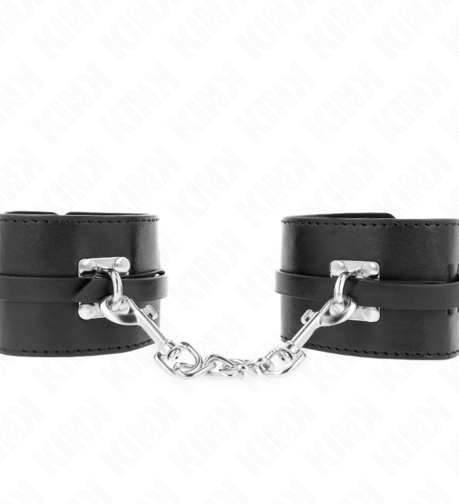 KINK - DELUXE LOCKING WRIST RESTRAINTS BLACK ADJUSTABLE 14.5-21 CM X 6 CM